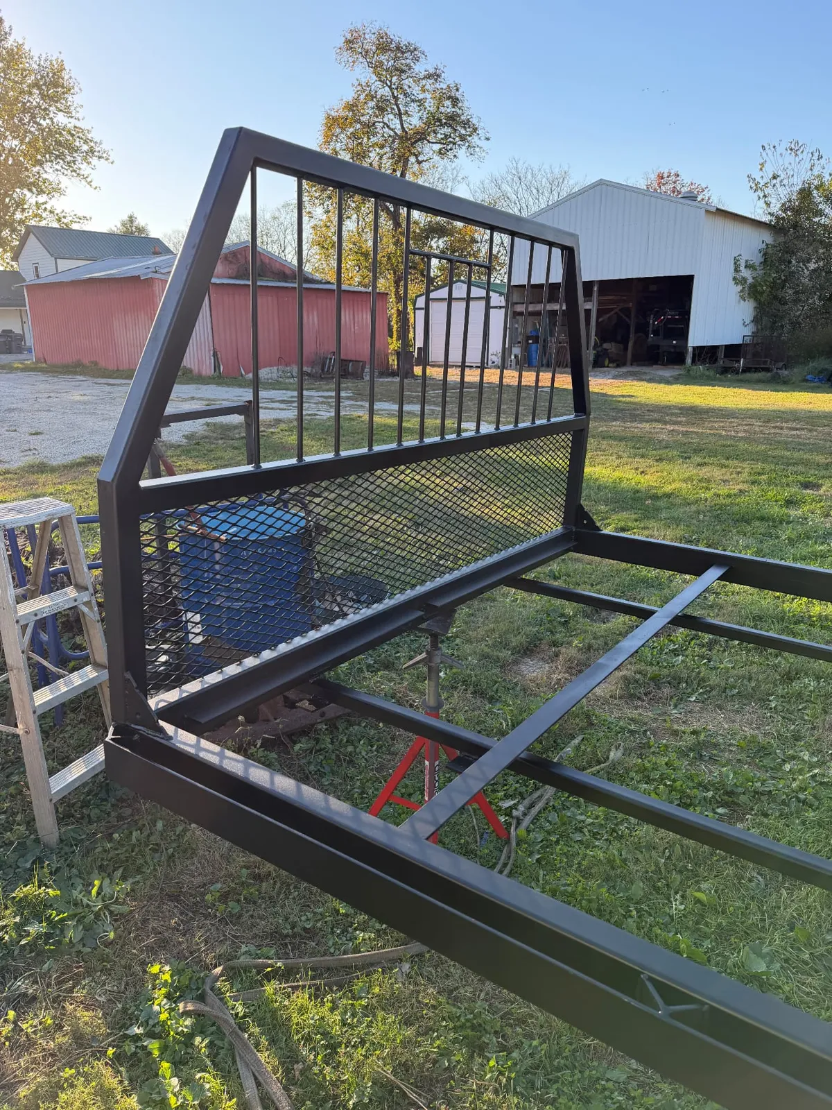 Finished flatbed frame, crossmembers and rub rails, CinStar in Petersburg, Kentucky