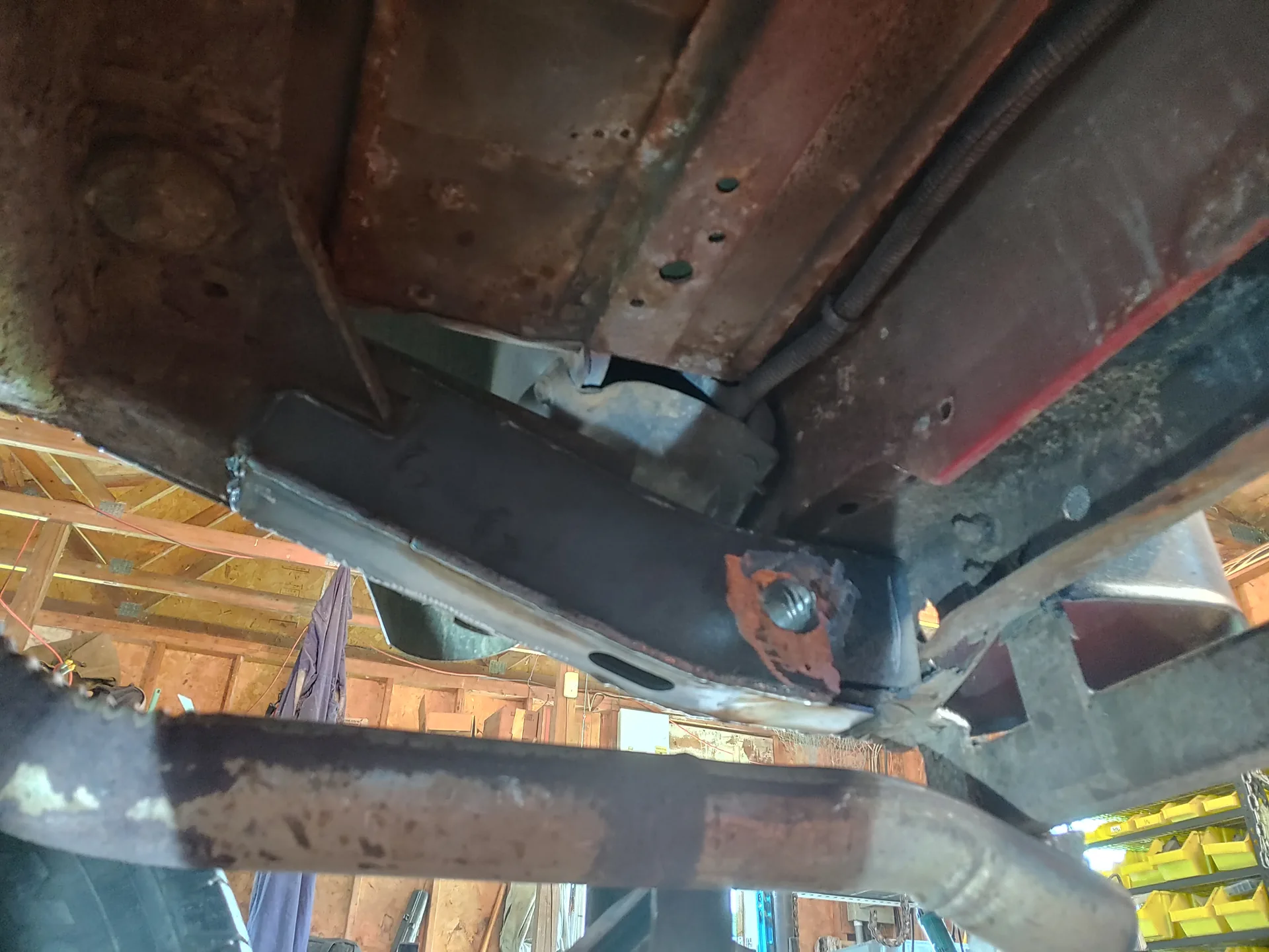 Jeep replacement frame section at CinStar in Petersburg, Kentucky