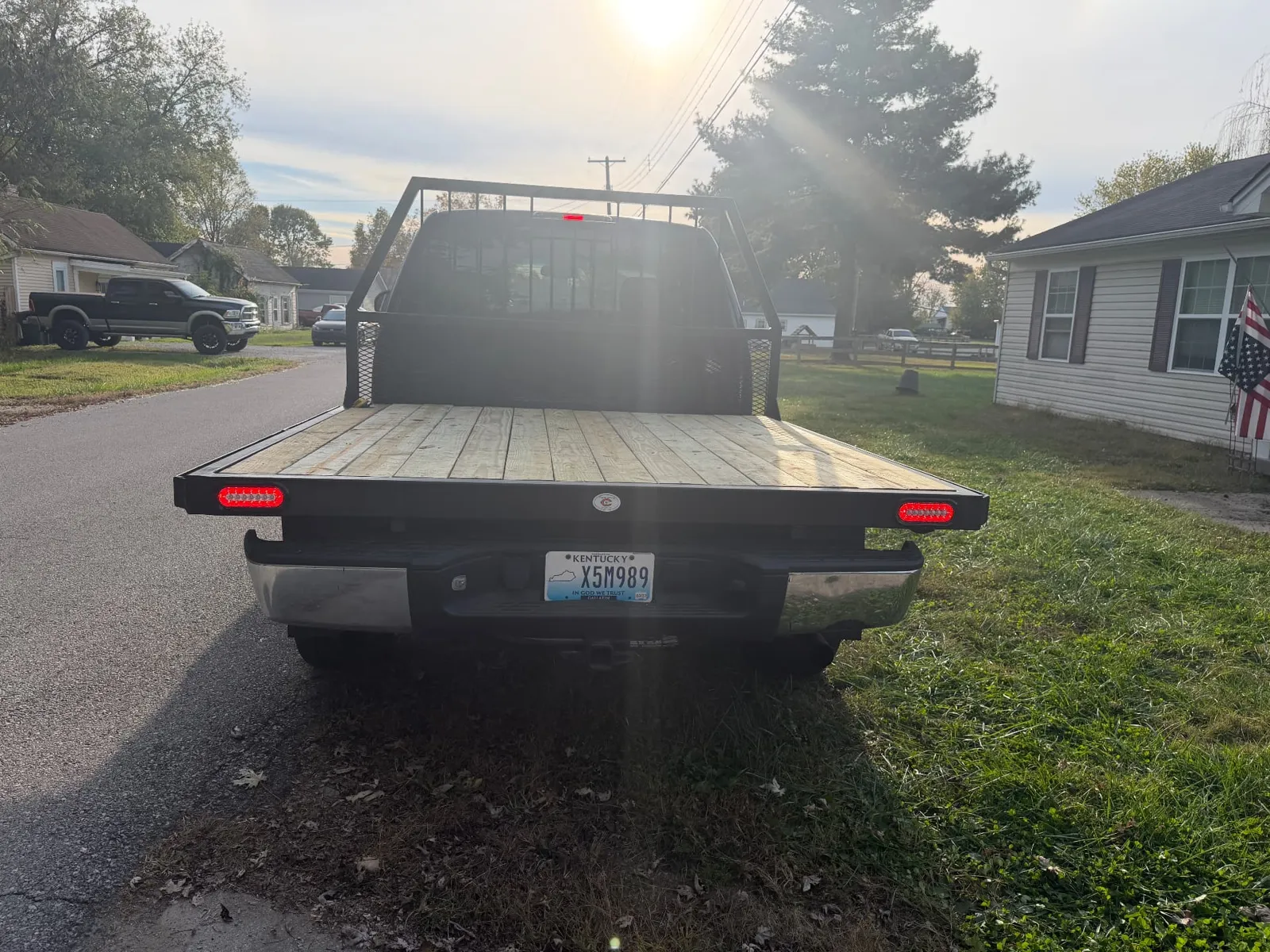 Completed flatbed truck ready for delivery, CinStar in Petersburg, Kentucky